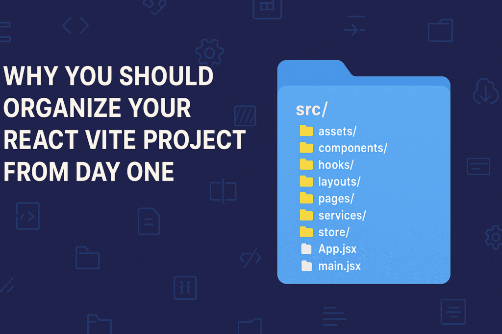 Organize your React Vite project with scalable folder structure on modern developer workspace