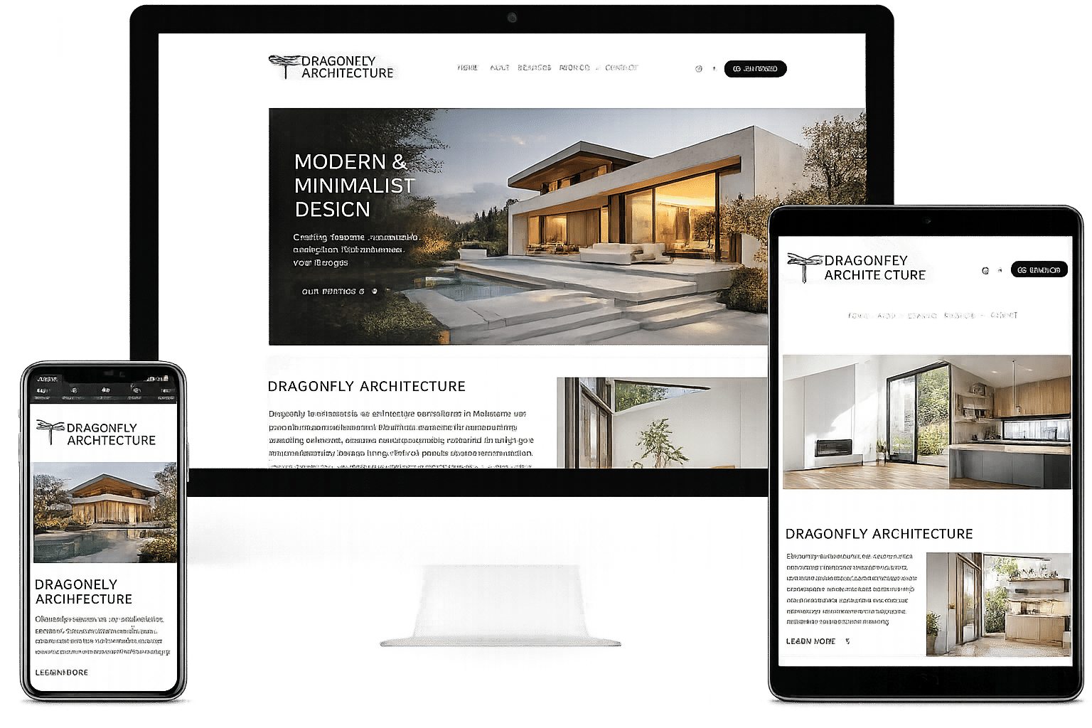 Economy website package example on devices